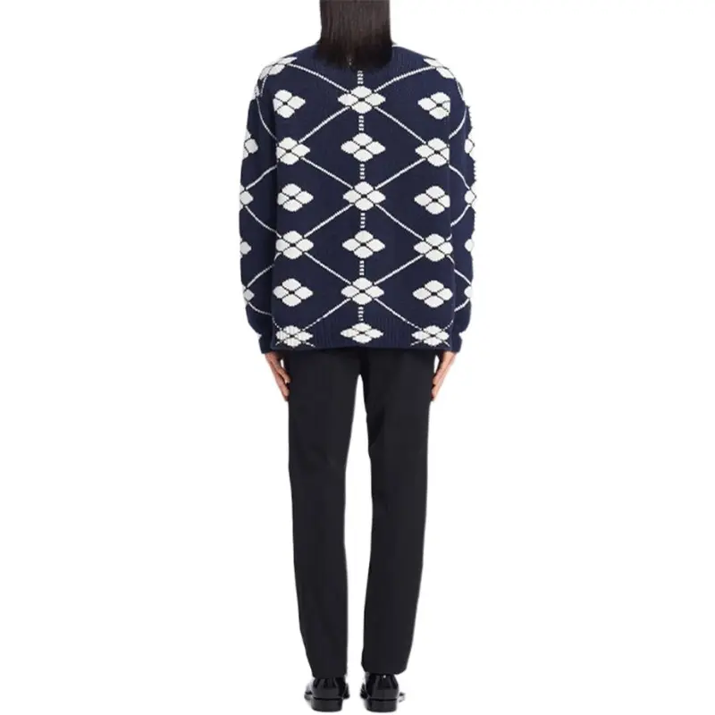PRADA Cashmere Sweaters Men Blue-2