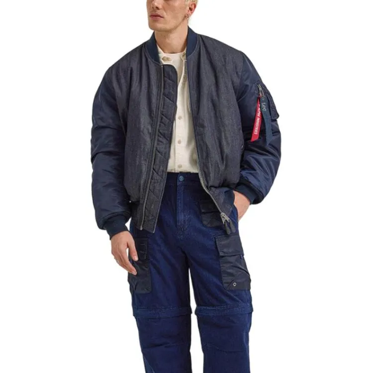Lee X Alpha Industries Lee Co-branded Model Jackets Unisex Indigo-2