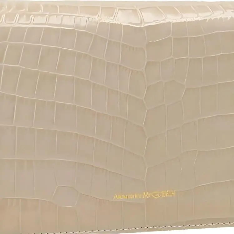 Alexander McQueen THE SKULL BAG Calfskin Shoulder Bag, Crossbody Bag Mini Women's Beige-3