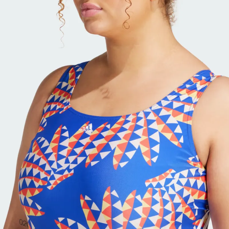 Adidas FARM Rio FARM RIO 3-STRIPES CLX SWIMSUIT PLUS SIZE One-piece Swimsuit Women's Dark Blue-4