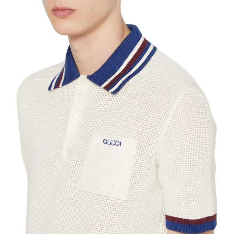GUCCI Polo Shirts Men White-4