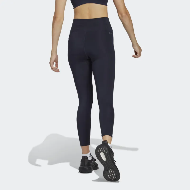 Adidas Free Shipping With AdiClub Optime Stash Pocket High Waisted 7/8 Leggings-2