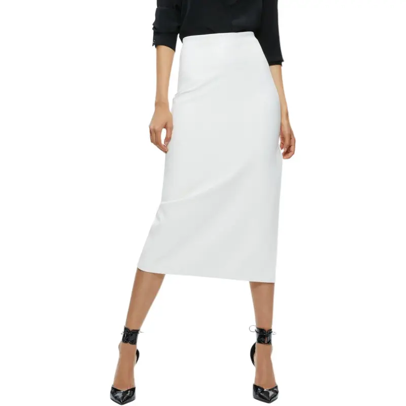 SportMax Denim Long Skirts Women's White-3