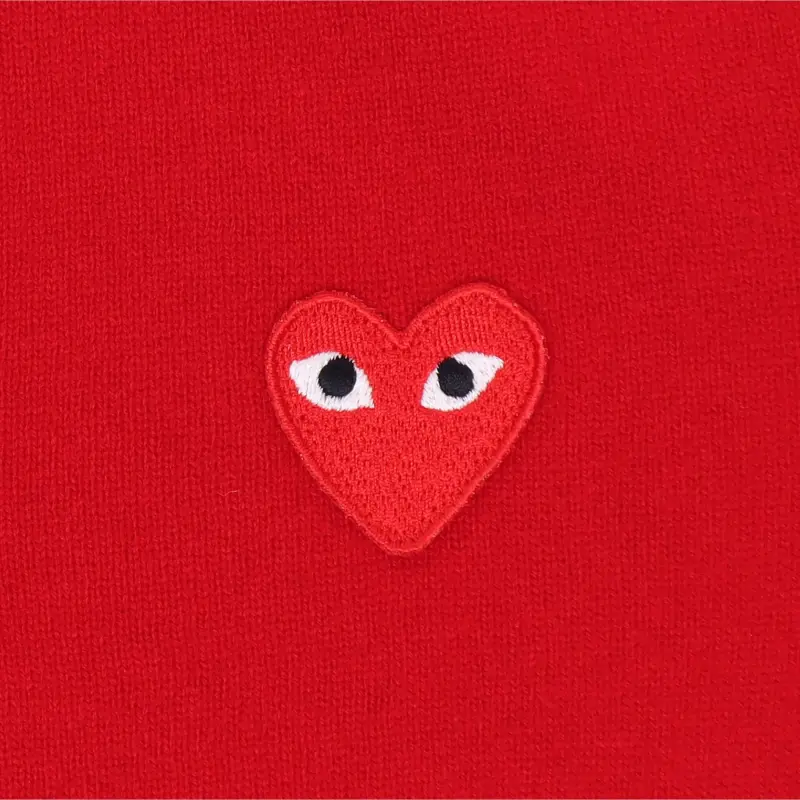 CDG Play Sweaters Women's Red-3