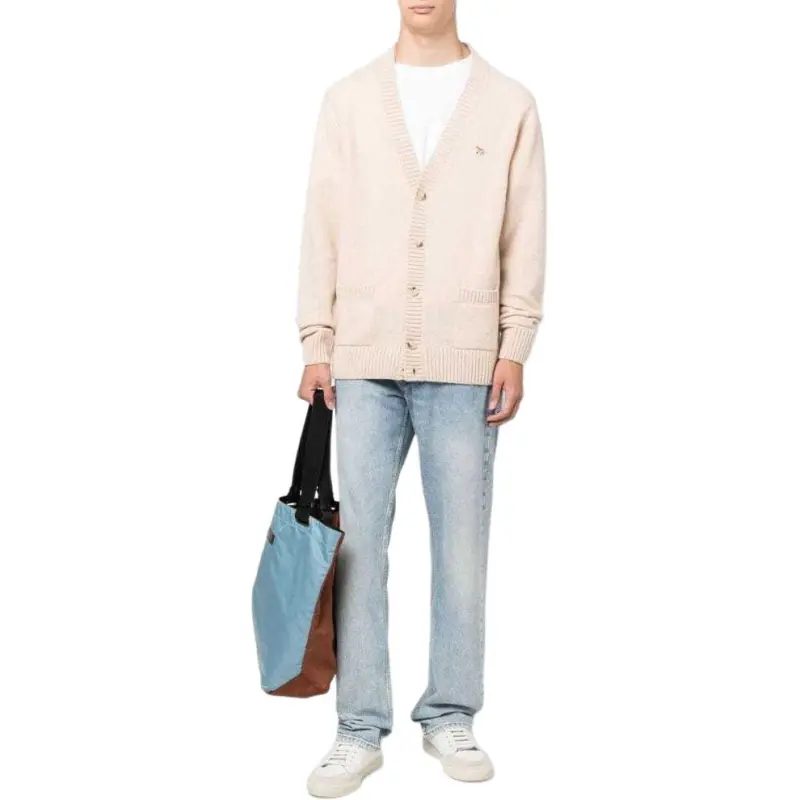 Maison Kitsune Lambs Wool Cardigan-2