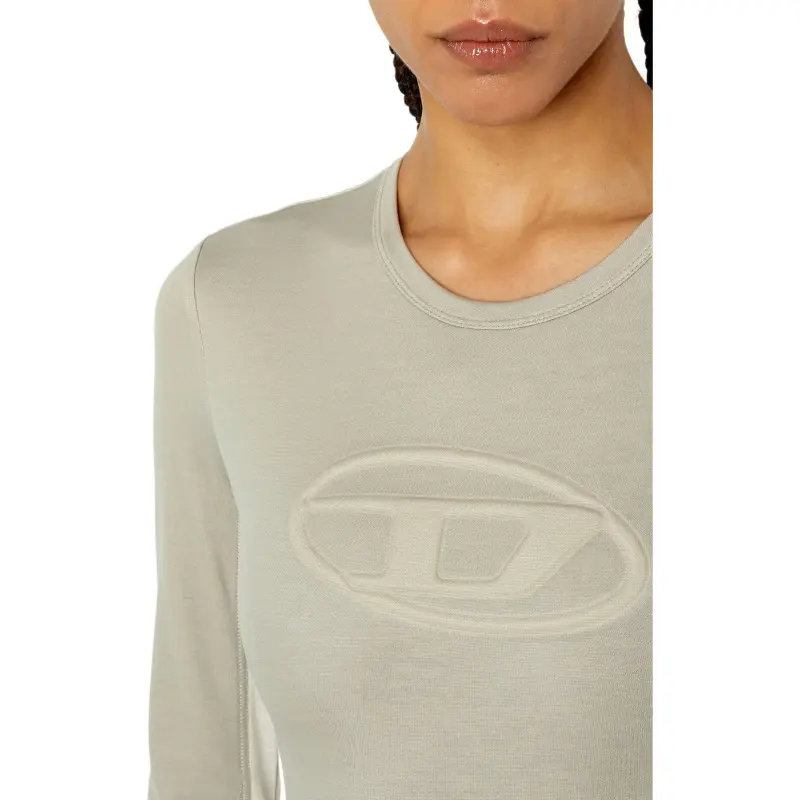 DIESEL Long Sleeved Dress Women's Light Gray-2