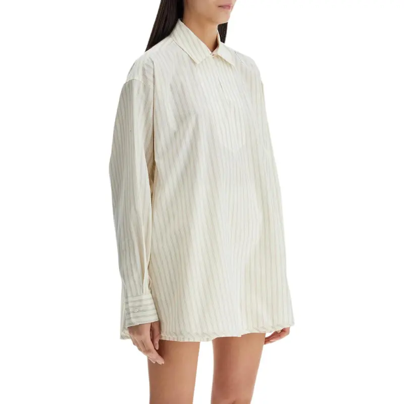 MARNI Logo Embroidered Pinstriped Shirt 'White'-1