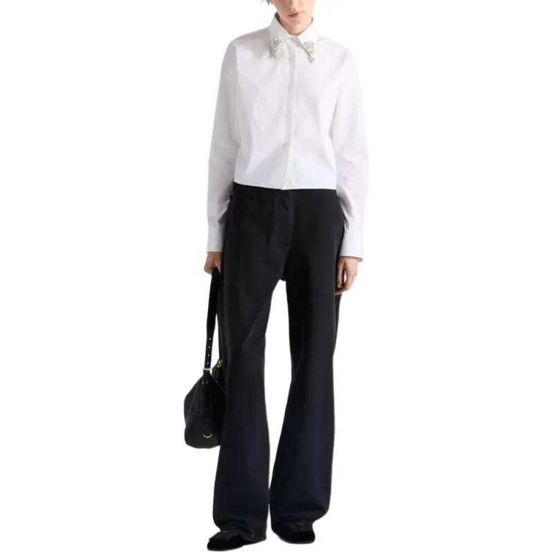 PRADA Embellished Button-Up Shirt-1