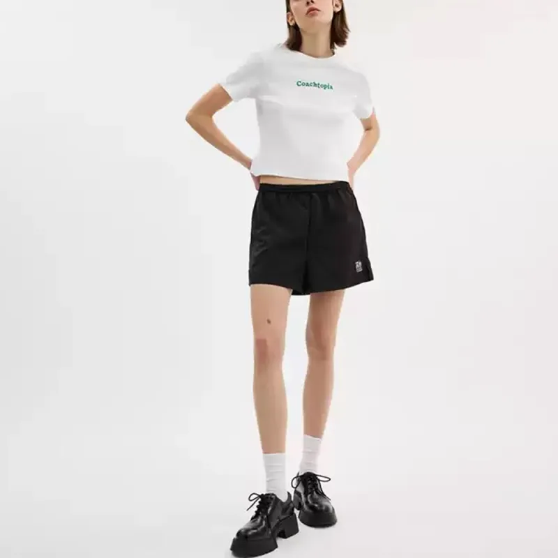 COACH SS25 Casual Shorts Unisex Black-1