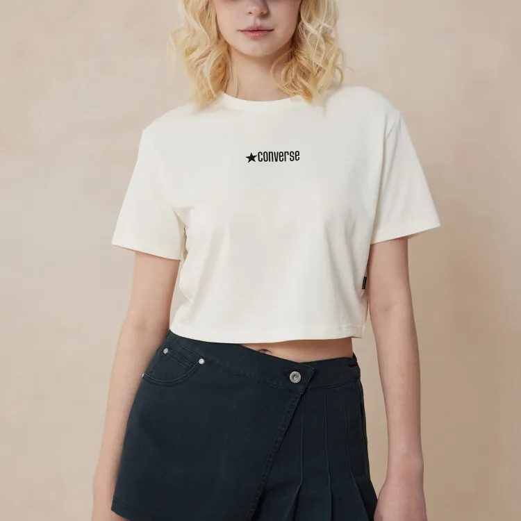 Converse Crop Top Women's White-2