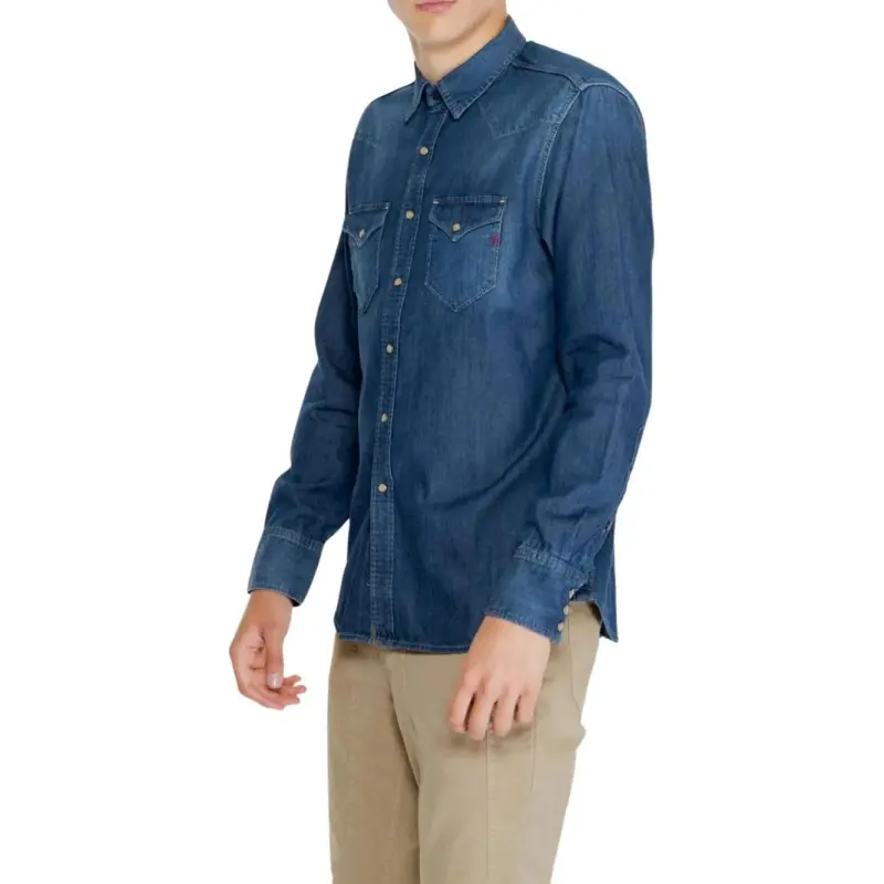 REPLAY Shirts Men Blue-2