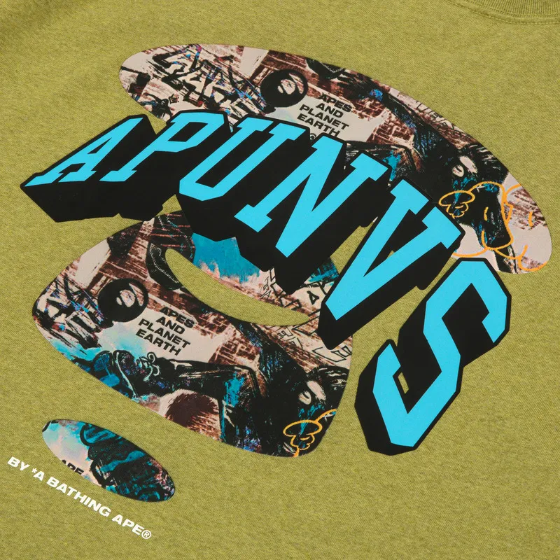 Aape T Shirts Men Gray Green GR2-2