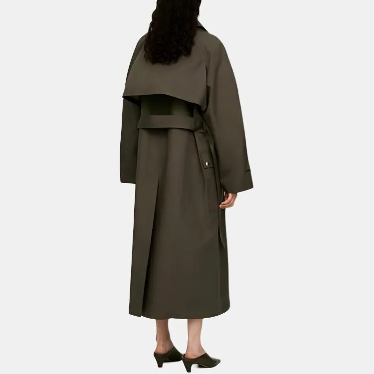 ARKET Trench Coat Women's Khaki Green-3