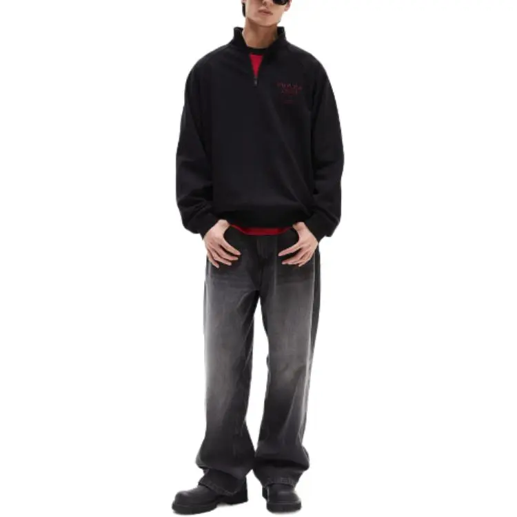 H&M New Year Sweatshirts Men Black-2