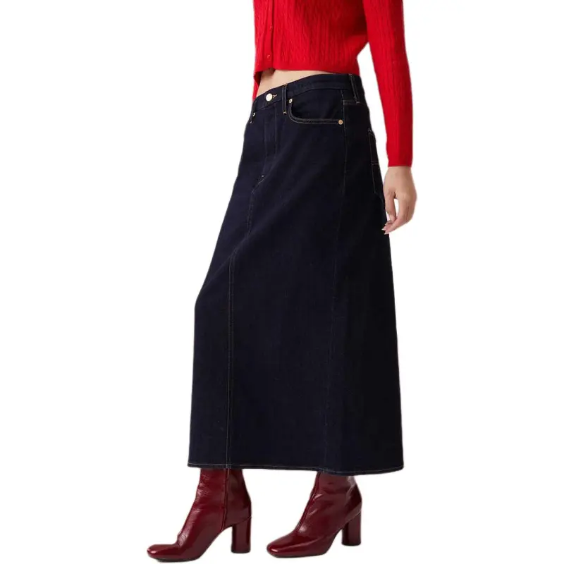 Levis CNY Denim Long Skirts Women's Blue-2