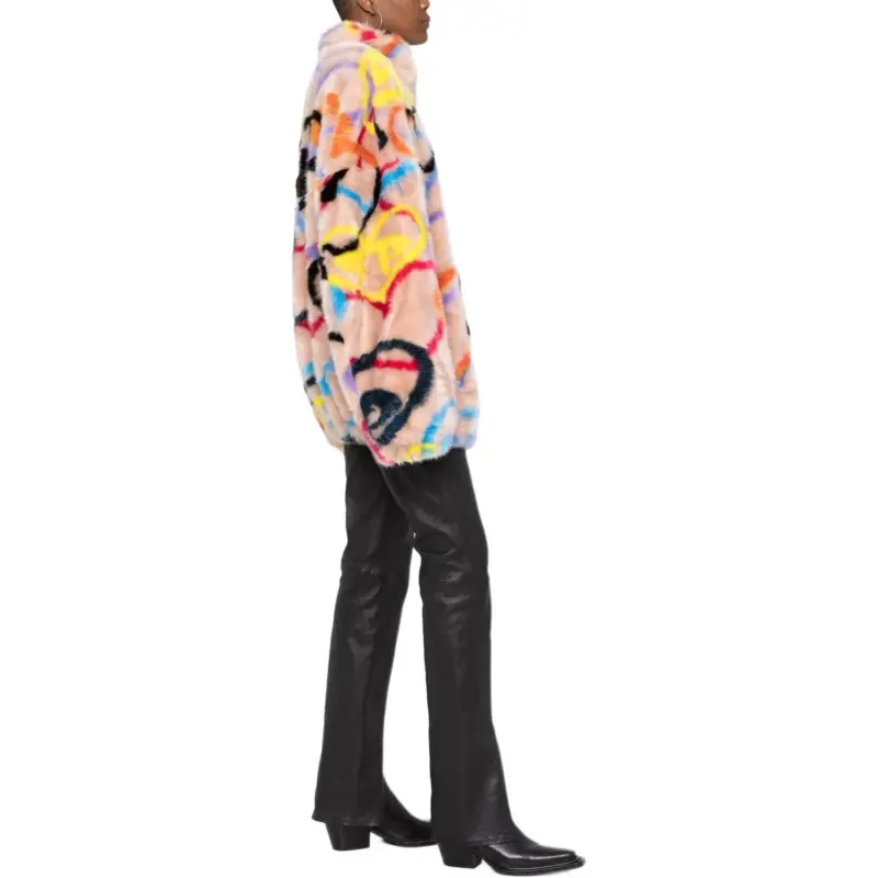 PHILIPP PLEIN Heart print High neck Coat-3