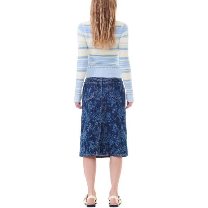 GANNI Striped Knit Cardigan-4