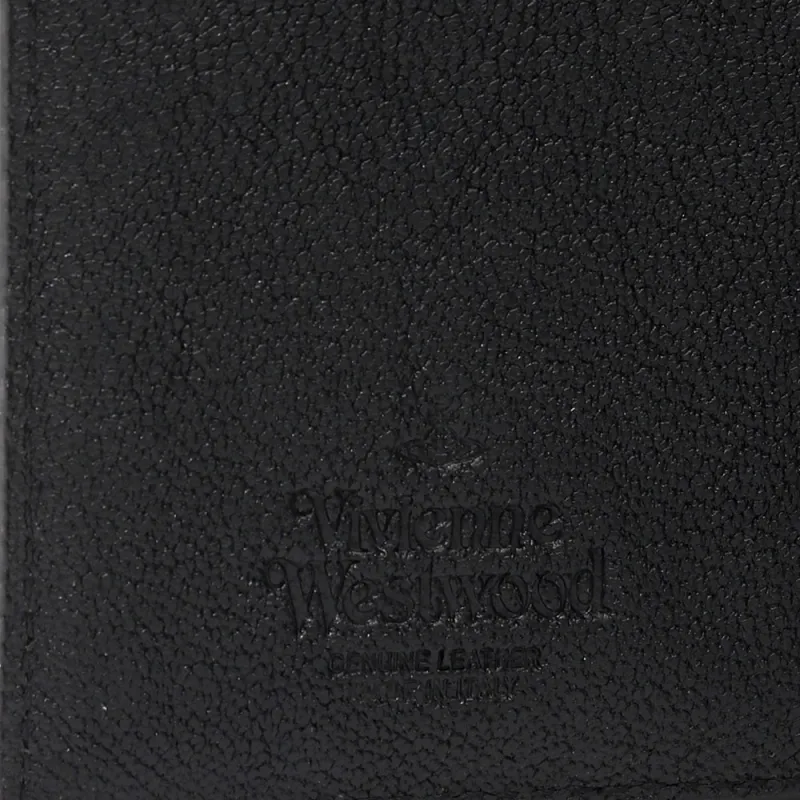 Vivienne Westwood Cow Leather Card Holder Women's Black-6