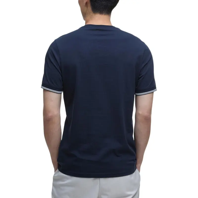 BARBOUR Striped trim T shirt-3