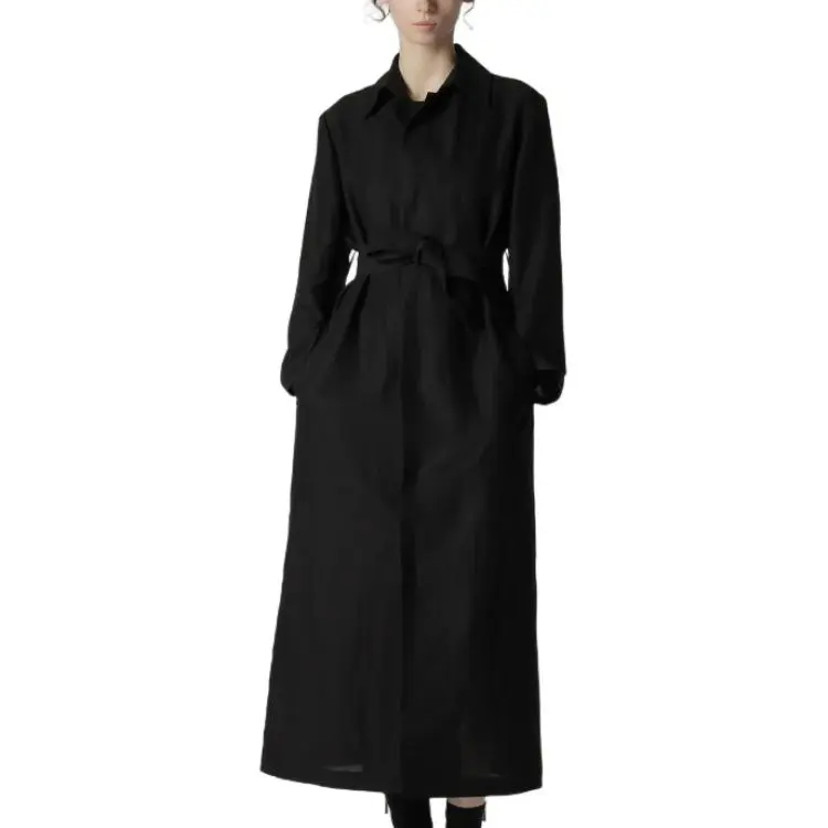 Yohji Yamamoto Trench Coat Women's Black-5