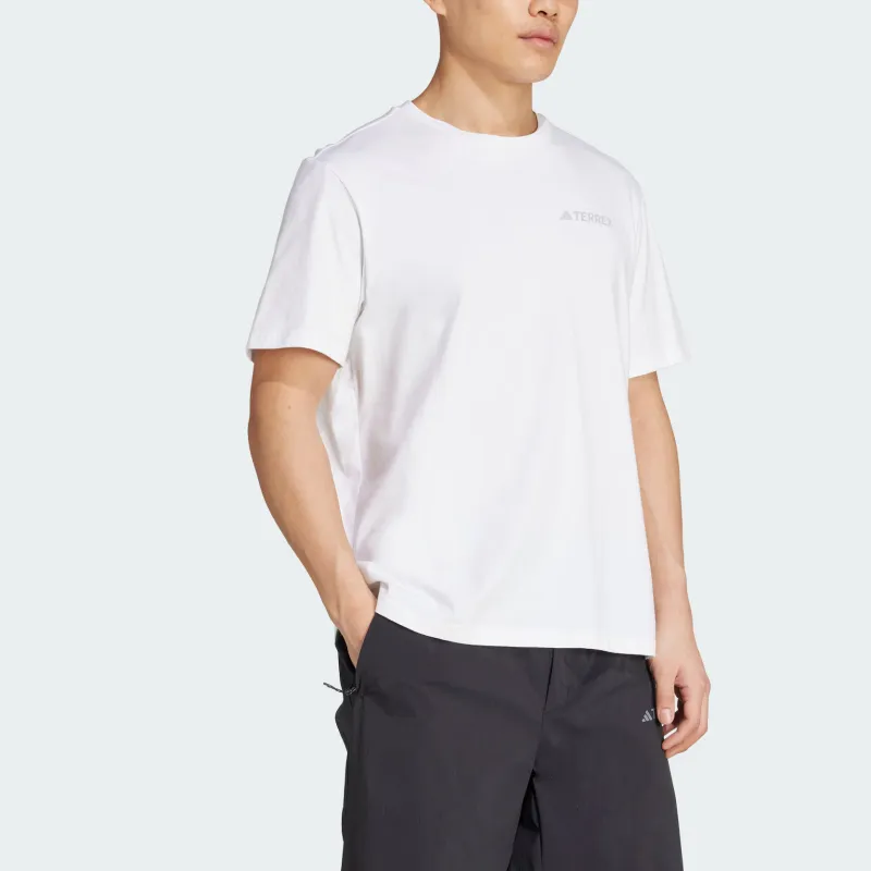 Adidas Terre SS25 POLYGIENE GRAPHIC T Shirt Men's White-4