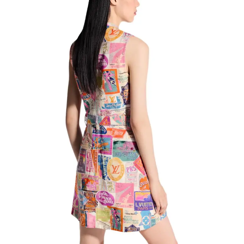 LOUIS VUITTON SS25 Sleeveless Dress Women's Multicolor-2