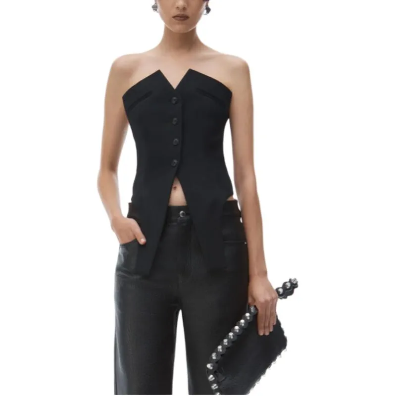 Alexander Wang Button Up Sleeveless Vest-1