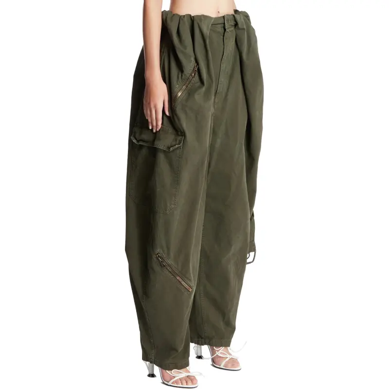 LOEWE Balloon Cargo Trousers 'Deep Olive'-2