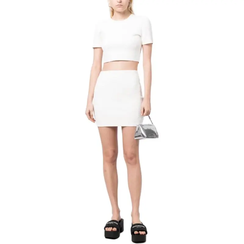 Alexander Wang Logo jaquard Stretch Miniskirt-5