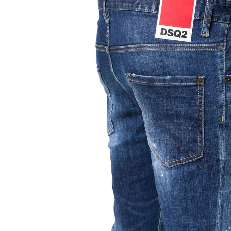DSQUARED 2 Paint Splatter Effect Distressed Jeans-10