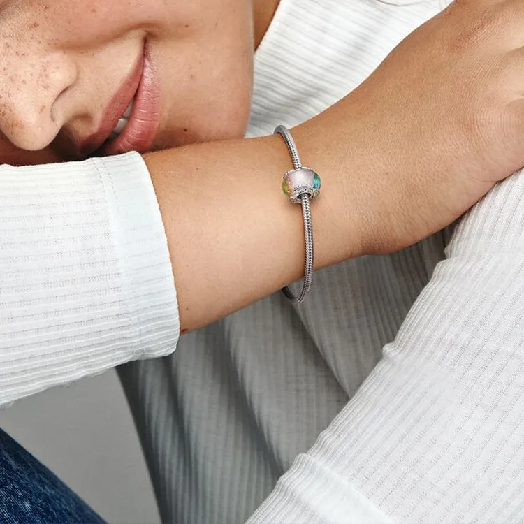 Pandora 925 Sterling Silver Beads Women's Blue-3