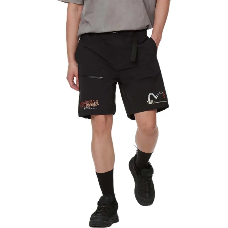 EVISU Sports Shorts Men Black-3