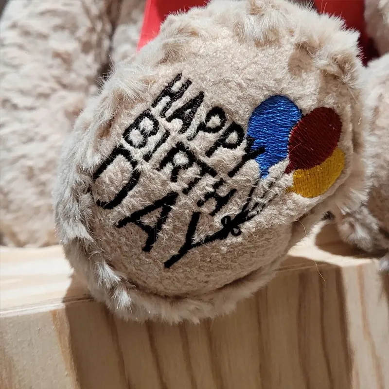 Steiff Teddy Bear Steiff, Birthday Collection Happy Birthday Teddy Bear, Cute Jimmy Dolls Plush Doll 35cm Height-3