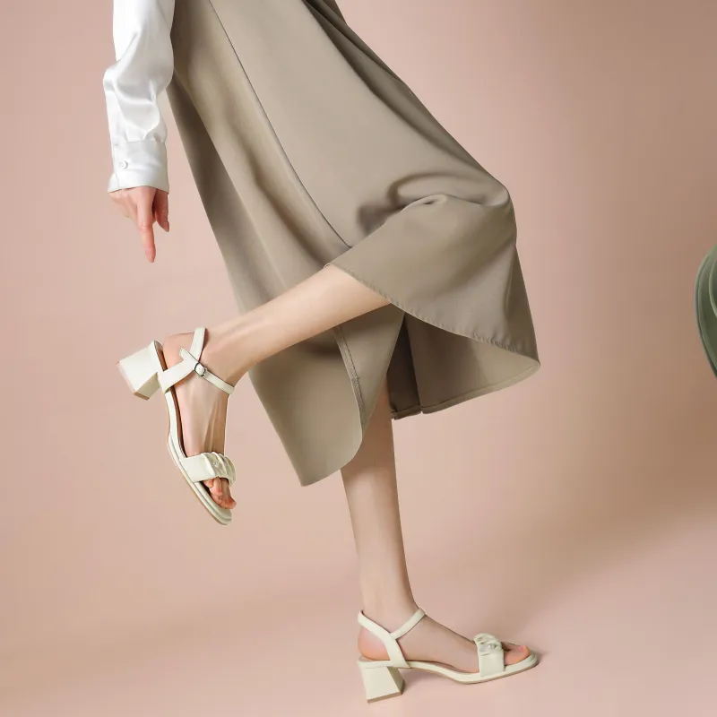 JOSINY Strap Sandals 4.6cm Women's Ecru/Light Yellow-4