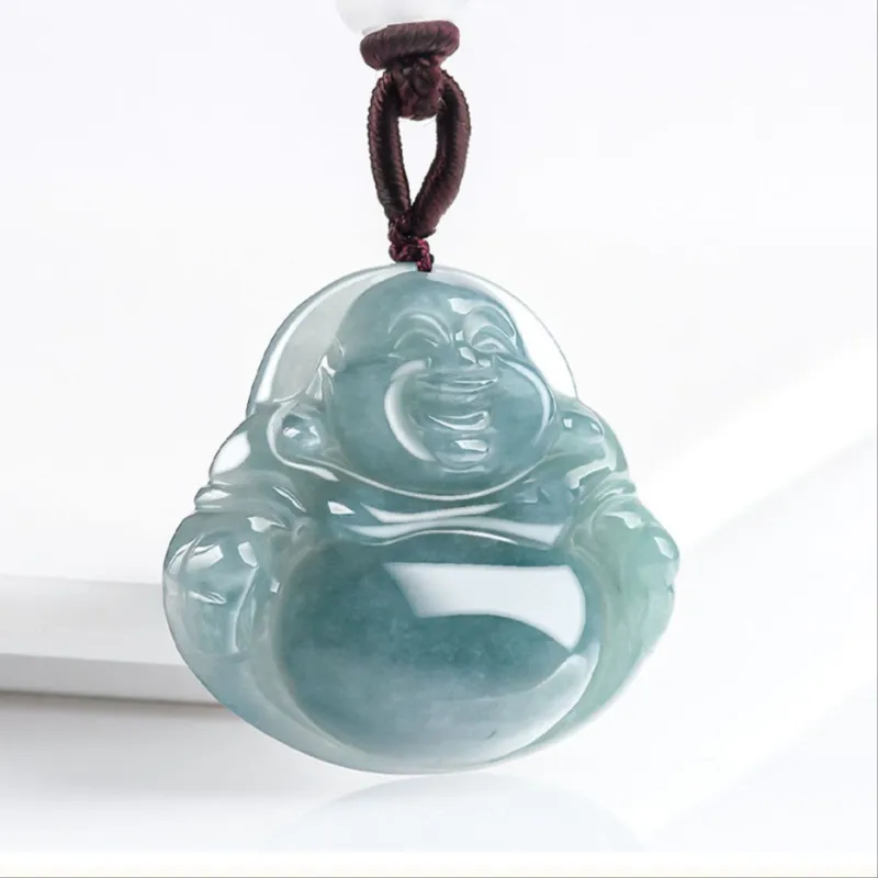 MY WORLD BEGINS AND ENDS WITH YOU Ice Glutinous Jadeite Necklaces Women's-2