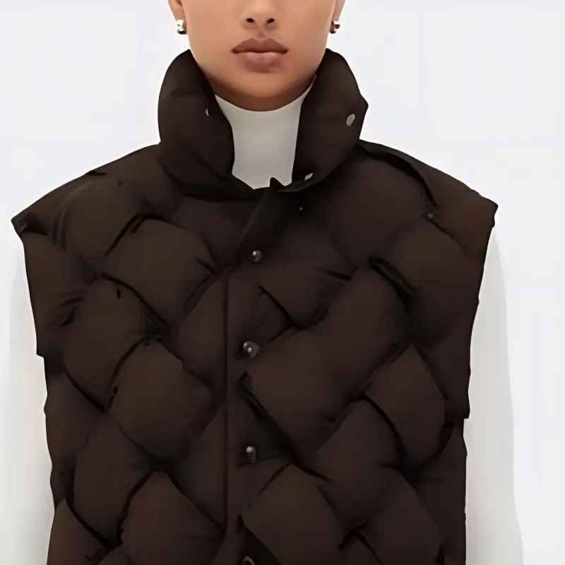 Bottega Veneta Vest Women's Chocolate Brown-5