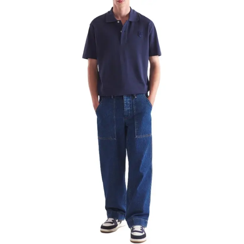 Maison Kitsuné Bold Fox Head Patch Polo Shirt-2