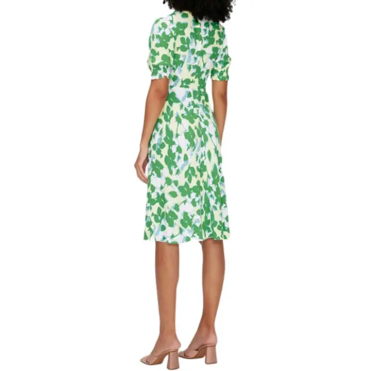Diane Von Furstenberg Short Sleeved Dress Women's Green-4