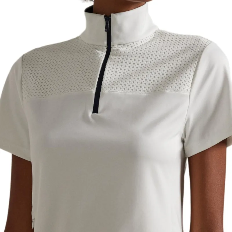 Ralph Lauren SS25 Polo Shirt Slim Fit Women's Porcelain White-4