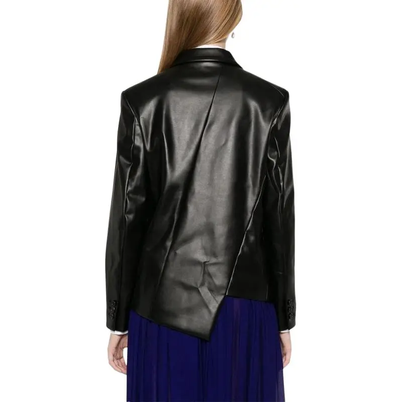 CDG FW24 Leather Jacket Women's Black-4