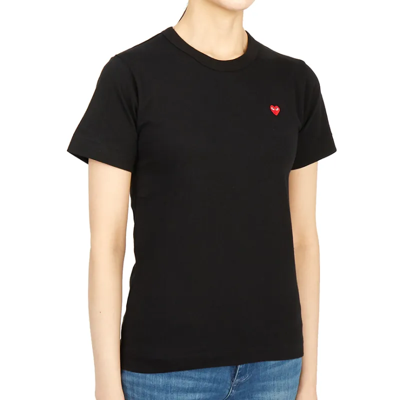 CDG Play Regular T Shirt Women's Black-4