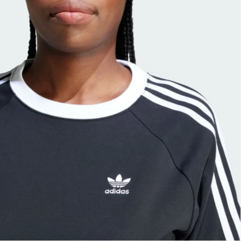 Adidas Originals Shamrock Retro Stripes Short Sleeved Dress Women's Black-5