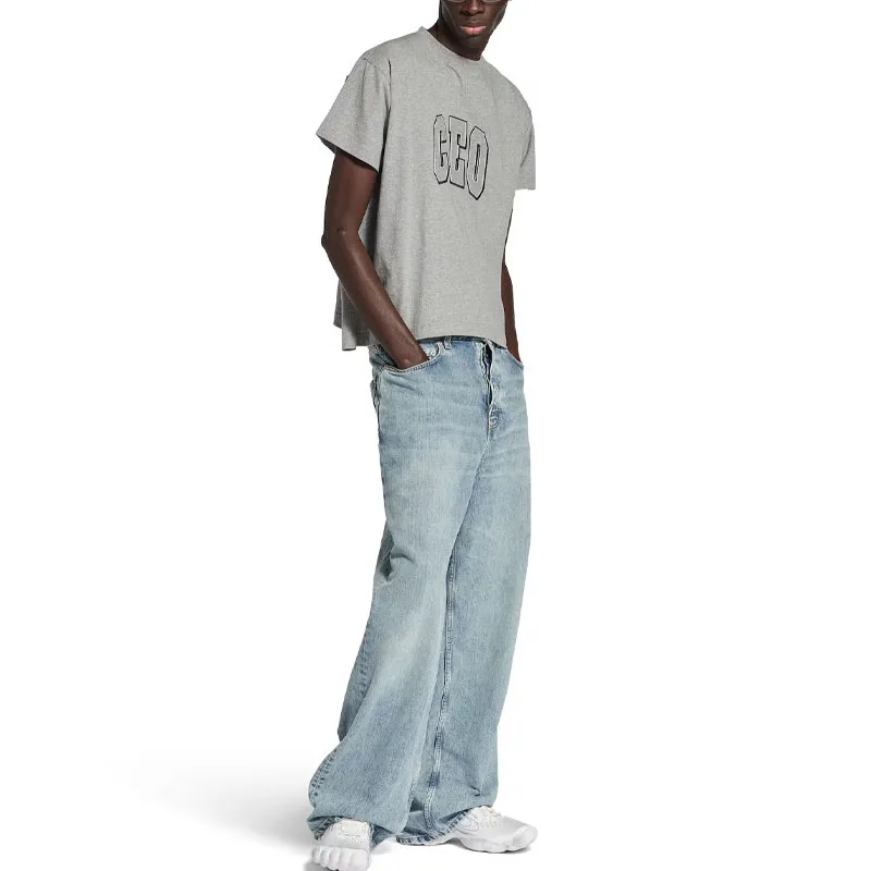 Balenciaga FW25 T Shirt Loose Fit Unisex Gray-3