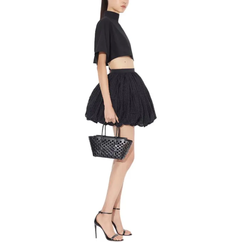 Alaia Highneck Poplin Top-4