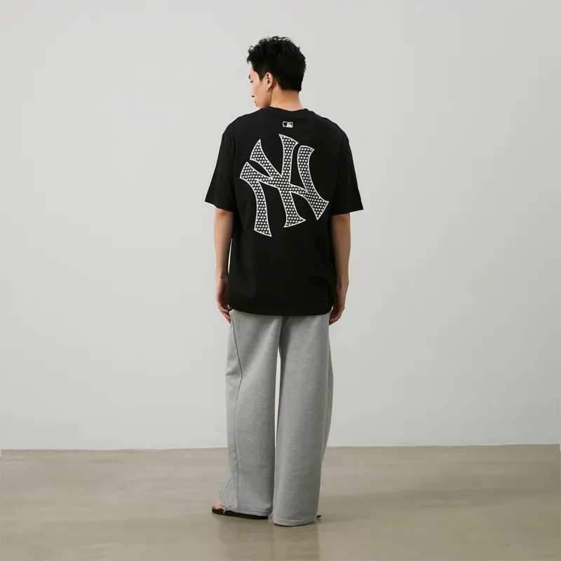 MLB SS24 Drop Shoulder Sleeve T Shirt Unisex Black-3