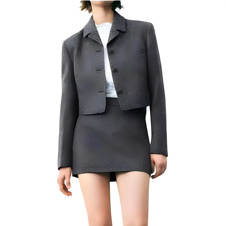 URBAN REVIVO Casual Short Skirts Women's Heather Gray-2