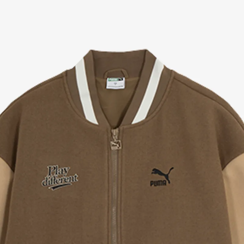 PUMA Baseball Jacket Unisex Brown-3