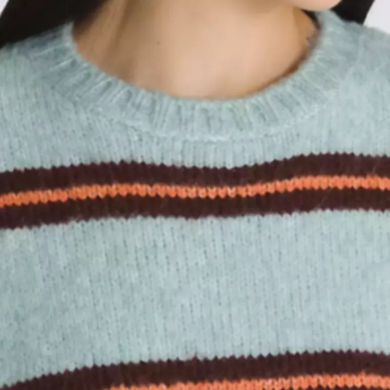 Vans Suzie Stripe Crew Sweater Knitwear Women's Dusty Gray-4