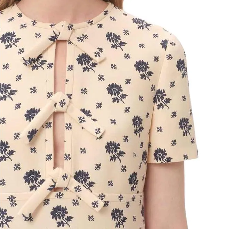 Valentino Crepe Couture Papier Floral Mini Dress-8