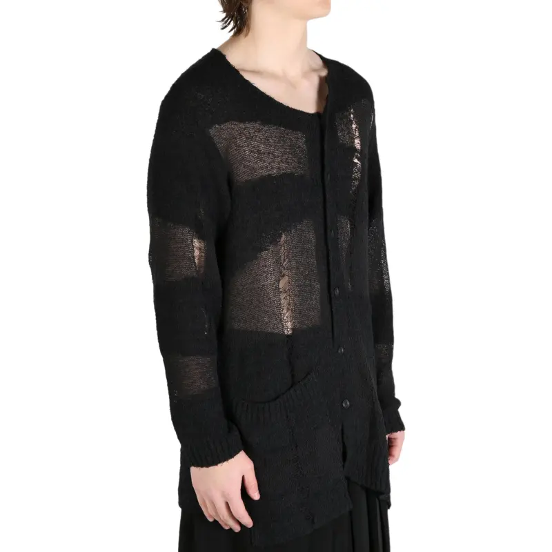 Yohji Yamamoto Pour Homme Panelled Cardigan-2